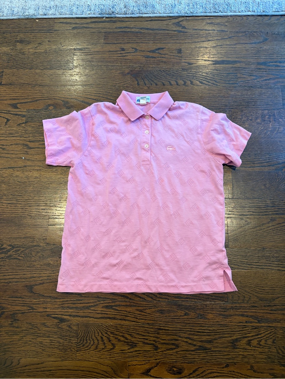 Vintage Lacoste Pink Short-Sleeve Polo Shirt from The Lacoste Club made in Japan